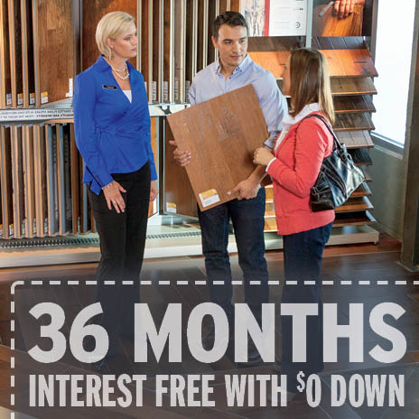 36 months interest free financing with zero money down